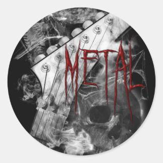 Death Metal-gitaar Ronde Sticker