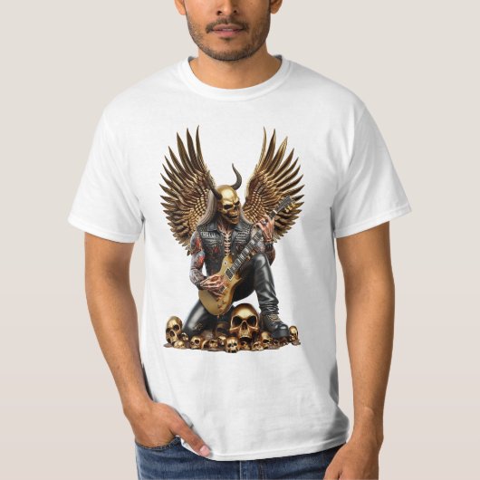 Death Metal Gitarrist Hell 666 T-shirt (Voorkant)