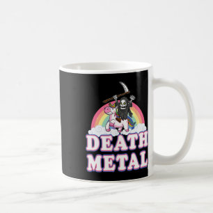 Death Metal Grappige Regenboog Grim Reaper Eenhoor Koffiemok