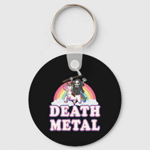 Death Metal Grappige Regenboog Grim Reaper Eenhoor Sleutelhanger