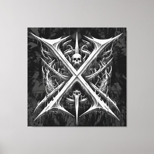 Death Metal Headbanger - Heavy MetalHeads Canvas Afdruk (Voorkant)