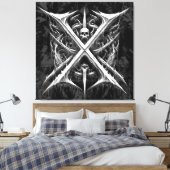 Death Metal Headbanger - Heavy MetalHeads Canvas Afdruk (Insitu (Slaapkamer))