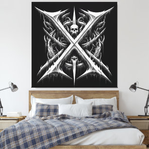 Death Metal Headbanger - Heavy MetalHeads Canvas Afdruk
