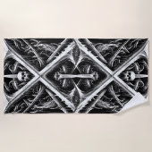 Death Metal Headbanger - Heavy MetalHeads Strandlaken (Voorkant)