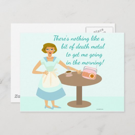 Death Metal Houseechtgenote Briefkaart (Voorkant / Achterkant)