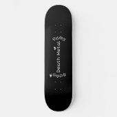 Death Metal met zwart met vlinders Persoonlijk Skateboard (Voorkant)