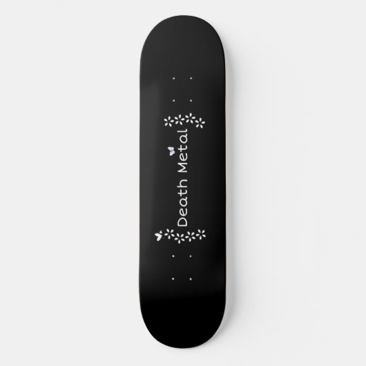 Death Metal met zwart met vlinders Persoonlijk Skateboard (Voorkant)