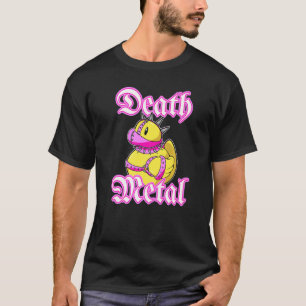 Death Metal Music Fan Cute Rocker Rubber Duck Bath T-shirt