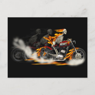 Death Metal Riders Motorcycle Art Briefkaart