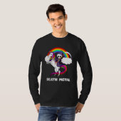 Death Metal Rock Love Rainbow Grim Reaper Riding U T-shirt (Voorkant volledig)