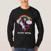 Death Metal Rock Love Rainbow Grim Reaper Riding U T-shirt (Voorkant)