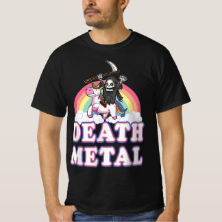 Death Metal Rock Music Rainbow Grim Reaper Riding T-shirt