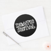 Death Metal Ronde Sticker (Envelop)