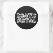 Death Metal Ronde Sticker (Tas)