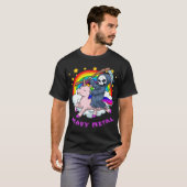 Death Metal s Unicorn Grim Reaper Rainbow Heavy T-shirt (Voorkant volledig)