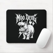 Death Metal Schattige Baby Hippo Moo Deng Hippopot Muismat (Met muis)