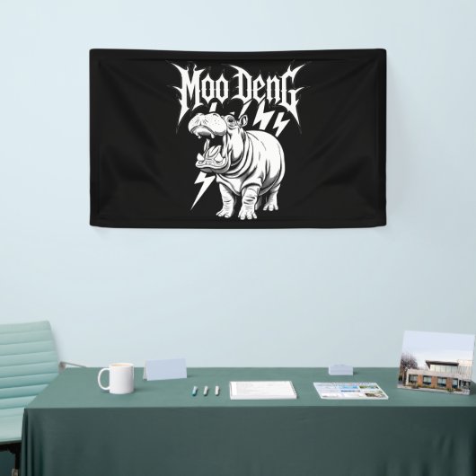 Death Metal Schattige Baby Hippo Moo Deng Hippopot Spandoek (Beurs)
