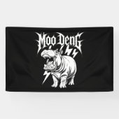 Death Metal Schattige Baby Hippo Moo Deng Hippopot Spandoek (Horizontaal)