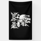 Death Metal Schattige Baby Hippo Moo Deng Hippopot Spandoek (Verticaal)