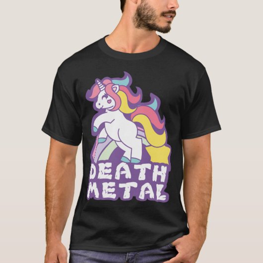 Death Metal Unicorn dinosaurs 2  T-shirt (Voorkant)