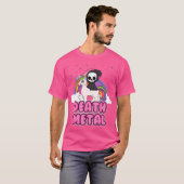 Death Metal - Unicorn Grim Reaper regenboog Zwaar T-shirt (Voorkant volledig)