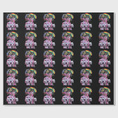Death Metal Unicorn Reaper regenboog Cadeaupapier (Vlak)