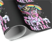 Death Metal Unicorn Reaper regenboog Cadeaupapier (Rol Hoek)