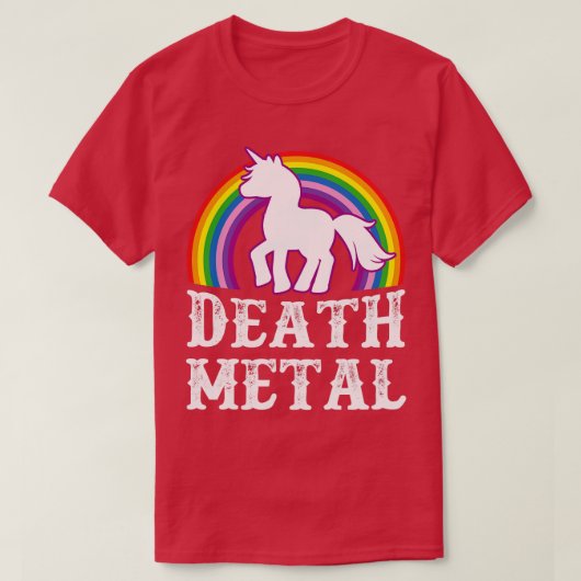 Death Metal Unicorn T-shirt (Design voorkant)