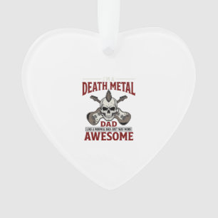 Death Metal Vader Schedel Gitaar Vintage Shirt Ont Ornament