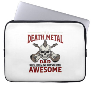 Death Metal Vader Schedel Gitaar Vintage T-shirt O Laptop Sleeve