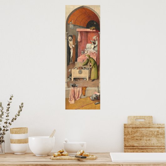 Death & Miser - Hieronymus Bosch Fine Art Poster (Keuken)