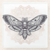 Death Moth Glazen Onderzetter (Voorkant)