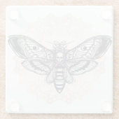 Death Moth Glazen Onderzetter (Achterkant)