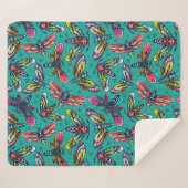 Death Moth Sherpa Blanket Sherpa Deken (Voorkant (horizontaal))