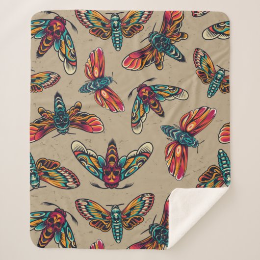 Death Moth Sherpa Deken (Voorkant)