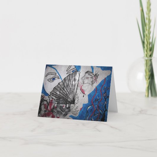 Death of a Geisha Blank Notecard Kaart (Voorkant)