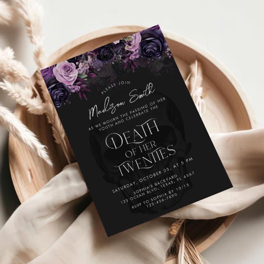 Death Of Her Twenties 30th Birthday Party Kaart