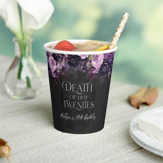 Death Of Her Twenties 30th Birthday Party Papieren Bekers (Insitu)