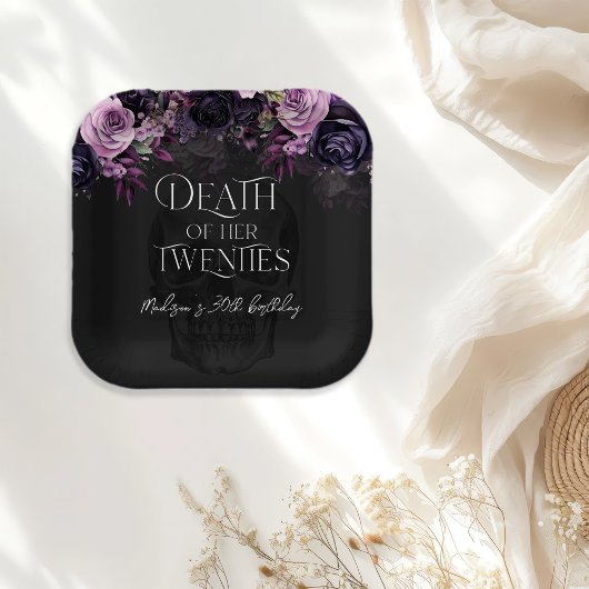 Death Of Her Twenties 30th Birthday Party Papieren Bordje