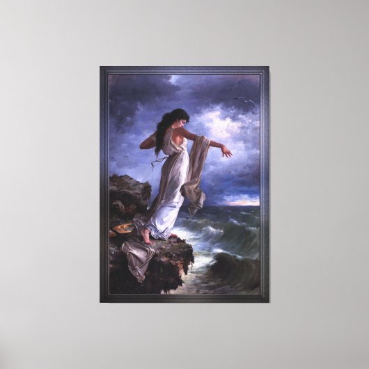 Death of Sappho by Miguel Carbonell Selva Canvas Afdruk (Voorkant)