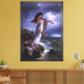 Death of Sappho by Miguel Carbonell Selva Canvas Afdruk (Insitu (Woonkamer))