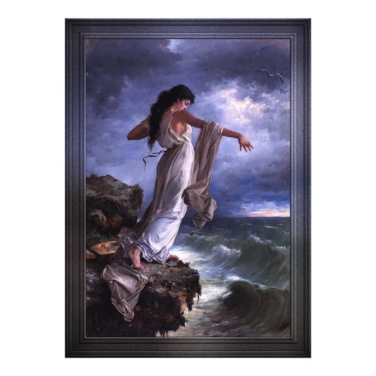 Death of Sappho by Miguel Carbonell Selva Foto Afdruk (Voorkant)