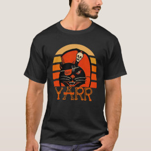 Death Pirate Black Cat Halloween Costume S T-shirt
