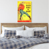 Death Rides de Night westerne boekomslag Canvas Afdruk (Insitu (Slaapkamer))