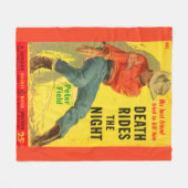 Death Rides de Night westerne boekomslag Fleece Deken (Voorkant (Horizontaal))