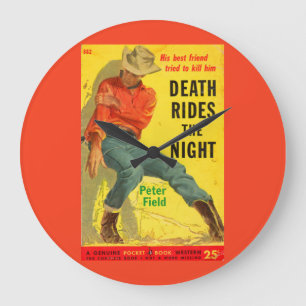 Death Rides de Night westerne boekomslag Grote Klok