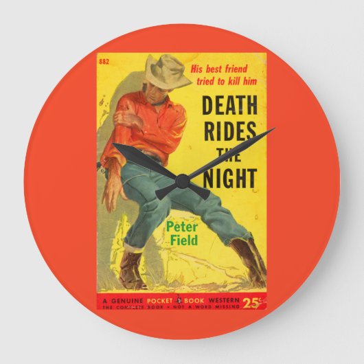 Death Rides de Night westerne boekomslag Grote Klok (Voorkant)