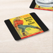 Death Rides de Night westerne boekomslag Kartonnen Onderzetters (Schuin)