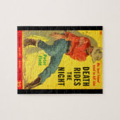 Death Rides de Night westerne boekomslag Legpuzzel (Horizontaal)