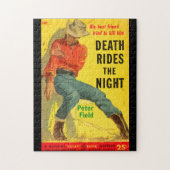 Death Rides de Night westerne boekomslag Legpuzzel (Verticaal)